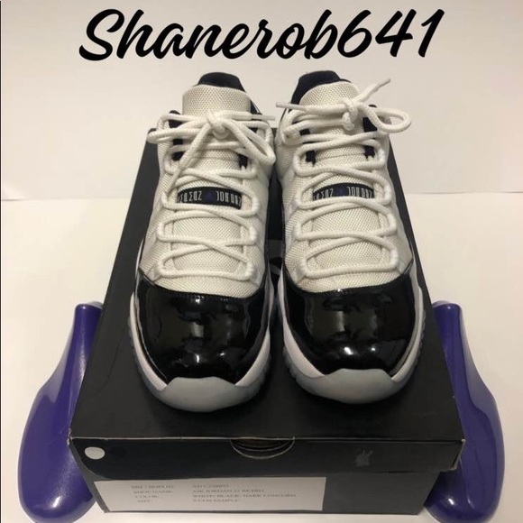 Nike Air Jordan Concord 11 Nike Low Top Black White Sample Sneaker W Orig box - Picture 1 of 7